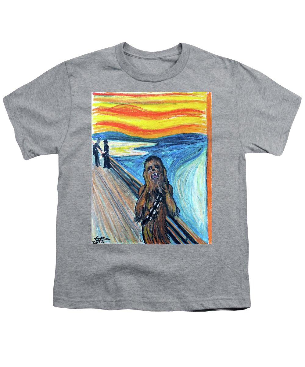 Chewbacca Youth T-Shirt featuring the painting The Roar by Tom Carlton