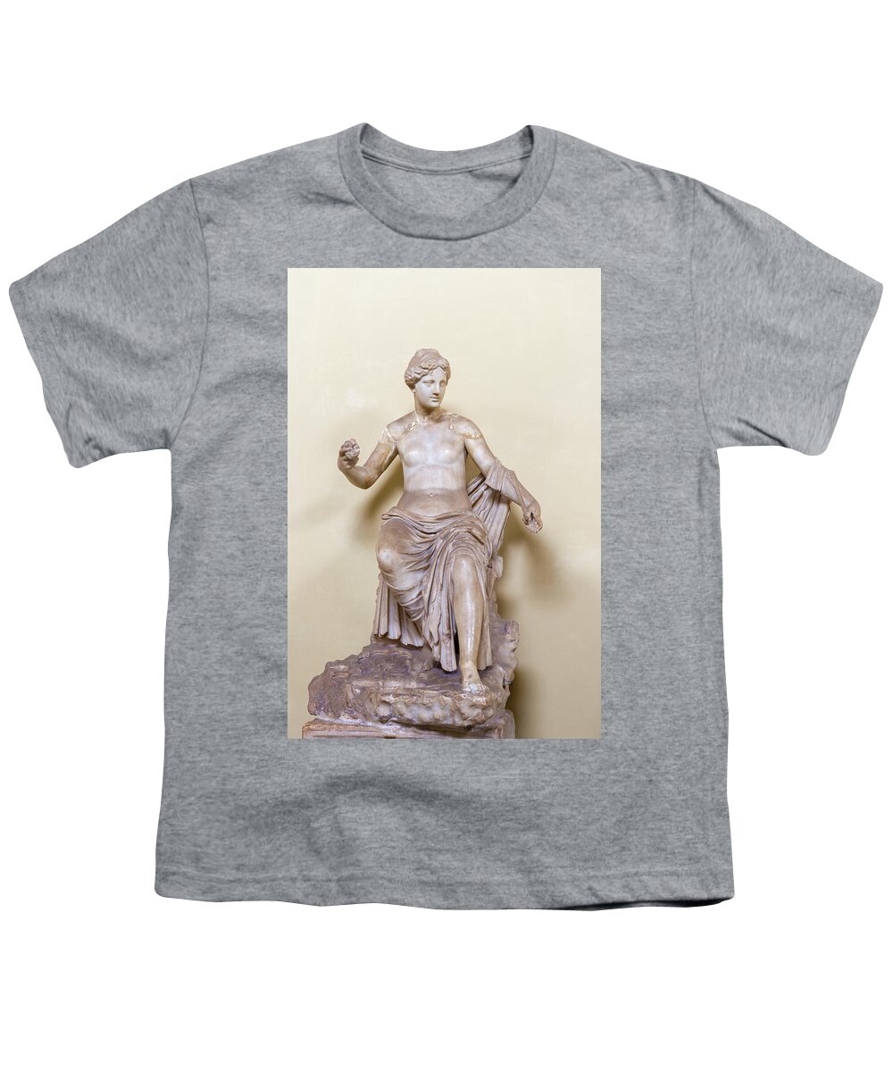 Ancient Youth T-Shirt featuring the photograph The statue of woman in Vatican museum. by Marek Poplawski