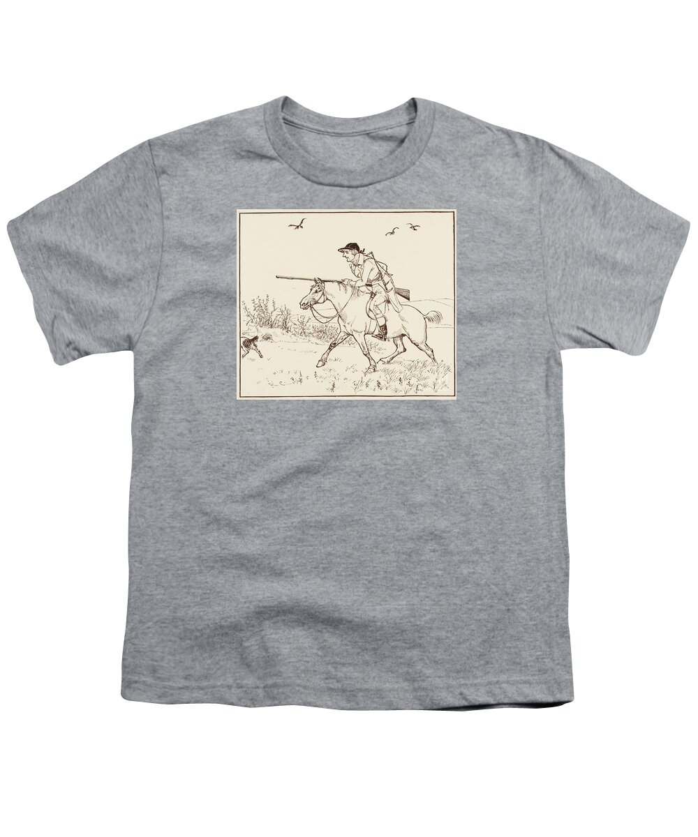 Randolph Caldecott 1846�1886 Title Good-bye Youth T-Shirt featuring the painting Title Good bye Baby Bunting by MotionAge Designs