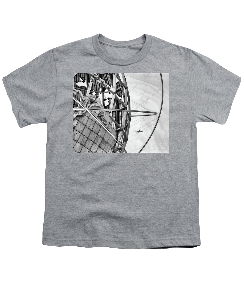 World's Fair Youth T-Shirt featuring the photograph Unisphere 1964 World's Fair Queens NY by Chuck Kuhn