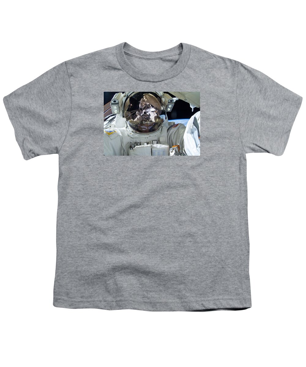 Space Youth T-Shirt featuring the photograph Astronaut Close-up by Steve Kearns