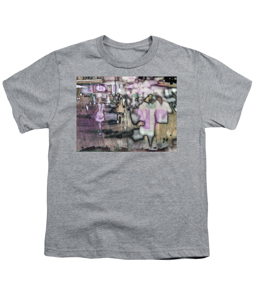Collage Youth T-Shirt featuring the digital art Walking throug an italian night by Gabi Hampe