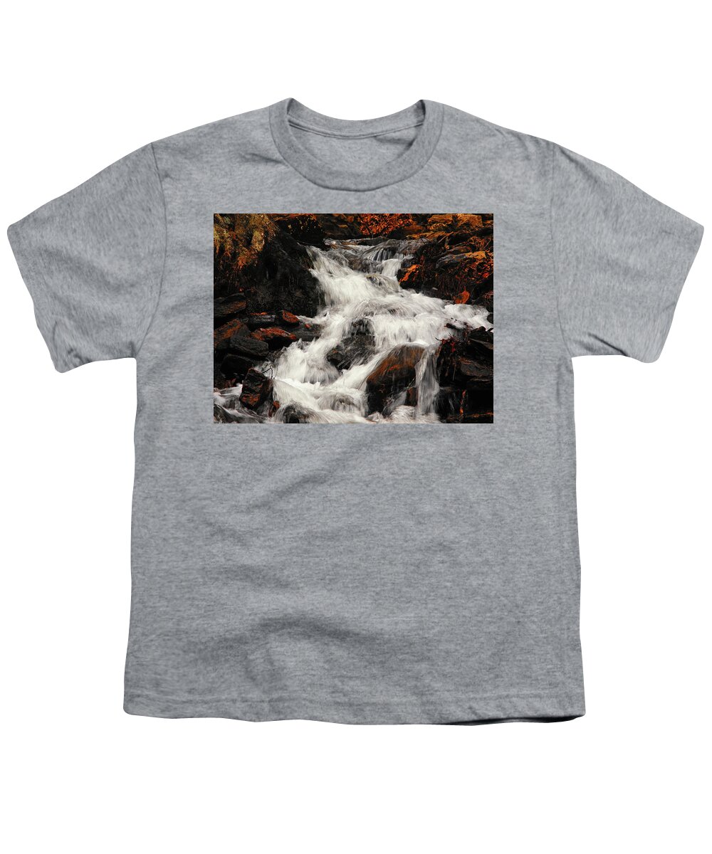 Waterfall In Caledonia State Park Youth T-Shirt featuring the photograph Waterfall in Caledonia State Park by Raymond Salani III