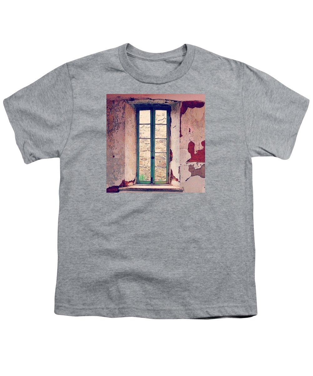 Penitentiary Youth T-Shirt featuring the photograph Window in Eastern State Pennitentiary by Sharon Halteman