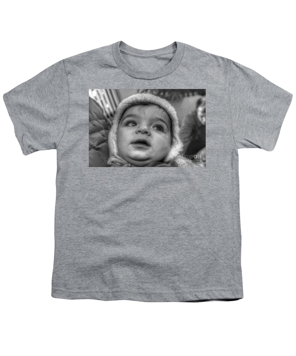 Baby Youth T-Shirt featuring the photograph Youth in a Fleece Lined Cap by Christopher Lotito