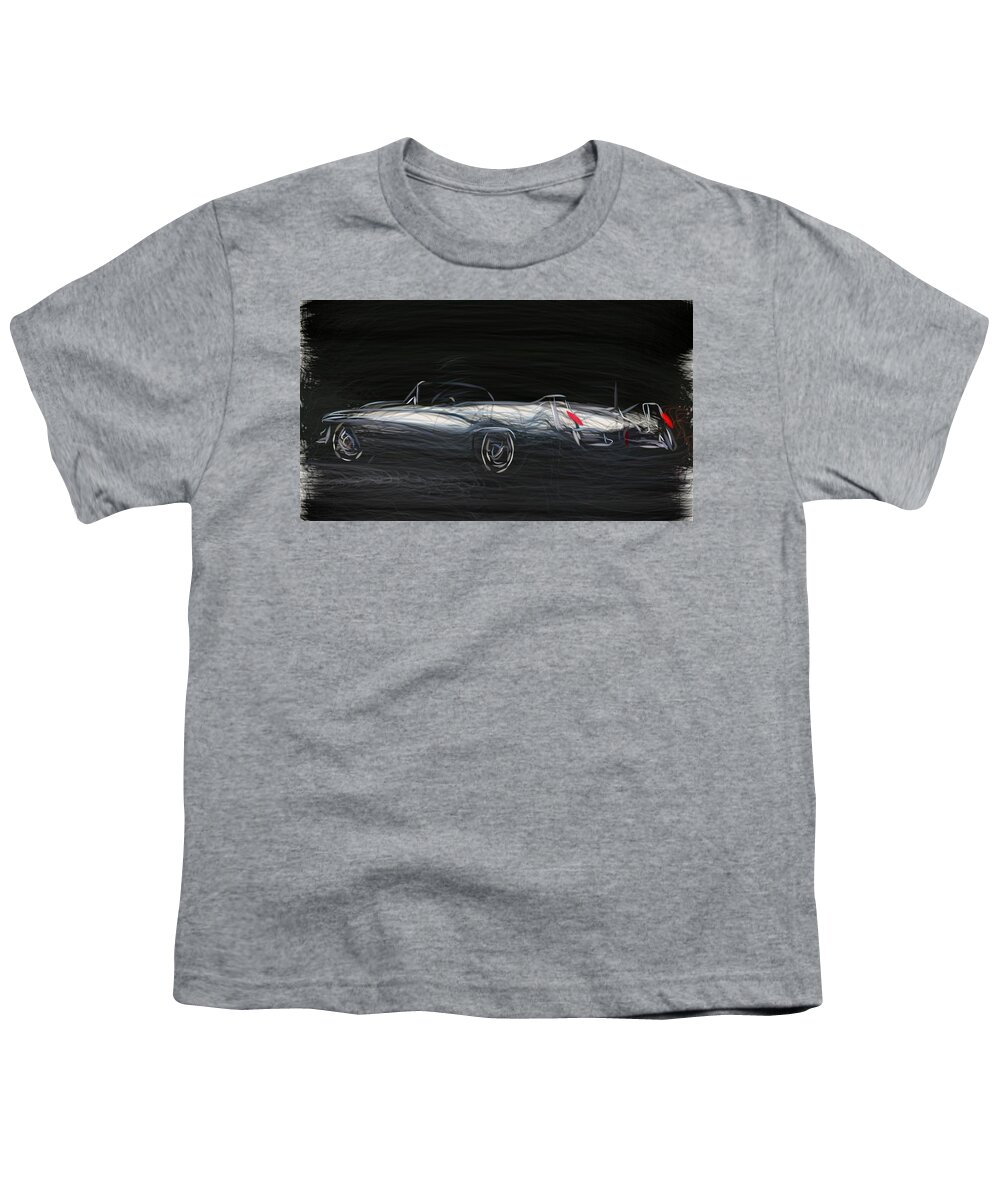 Buick Youth T-Shirt featuring the digital art Buick LeSabre Draw #3 by CarsToon Concept
