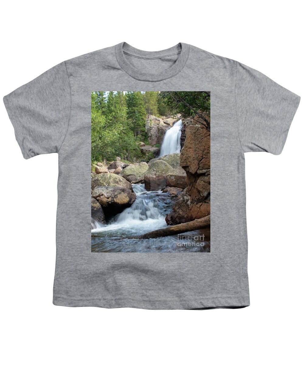 Colorado Youth T-Shirt featuring the photograph Alberta Falls by Julia McHugh