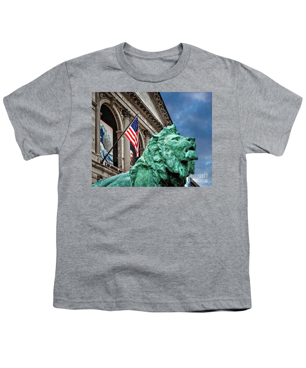 Chicago Youth T-Shirt featuring the photograph Art lion by Izet Kapetanovic
