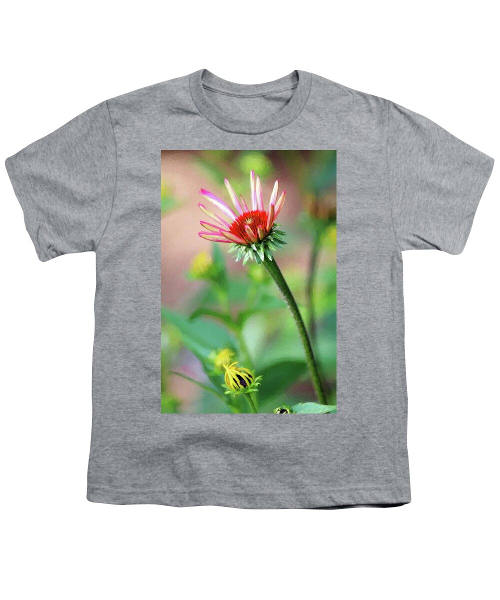 Flower Youth T-Shirt featuring the photograph Beginning to Bloom by Carol Montoya