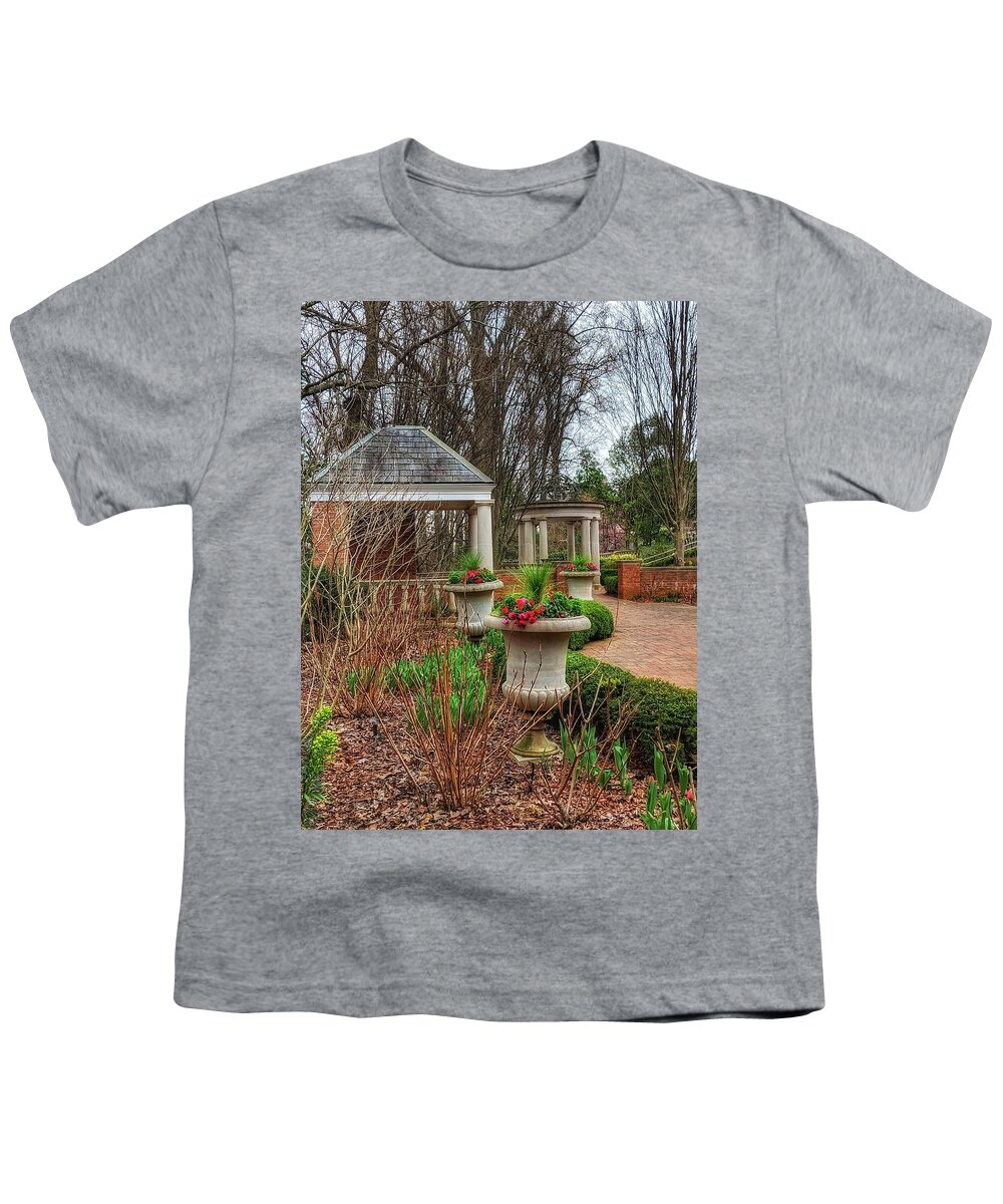 Winter Garden Youth T-Shirt featuring the photograph Bits of Green by Portia Olaughlin