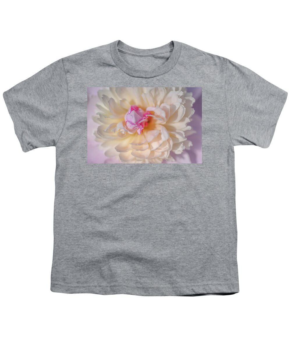 Jenny Rainbow Fine Art Photography Youth T-Shirt featuring the photograph Bowl of Beauty. Peony Flower by Jenny Rainbow