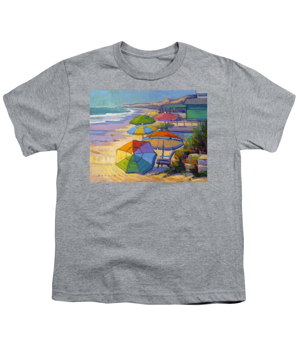 Crystal Cove Youth T-Shirt featuring the painting Colors of Crystal Cove by Konnie Kim
