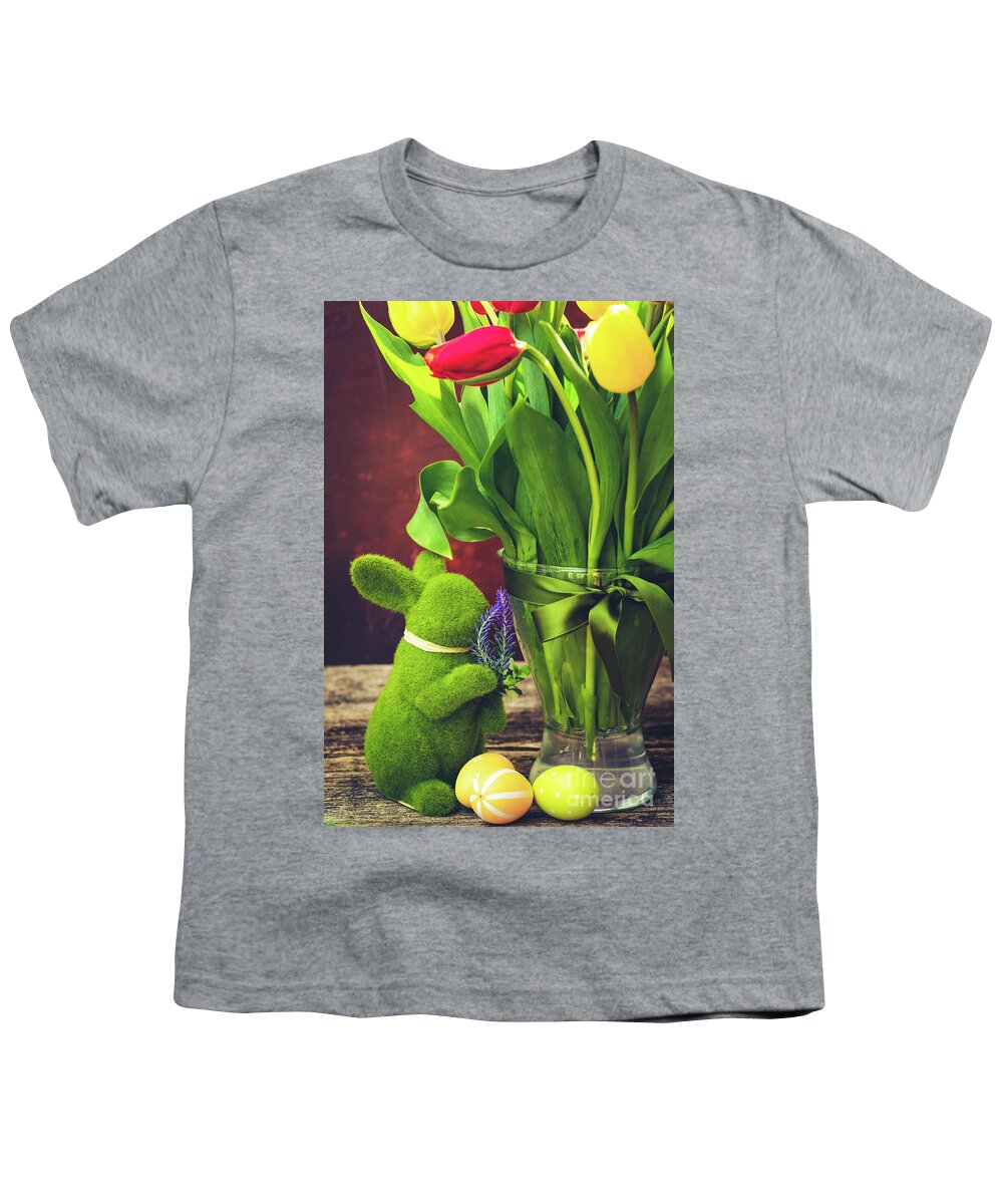 Tulips Youth T-Shirt featuring the photograph Easter fresh tulips by Anastasy Yarmolovich