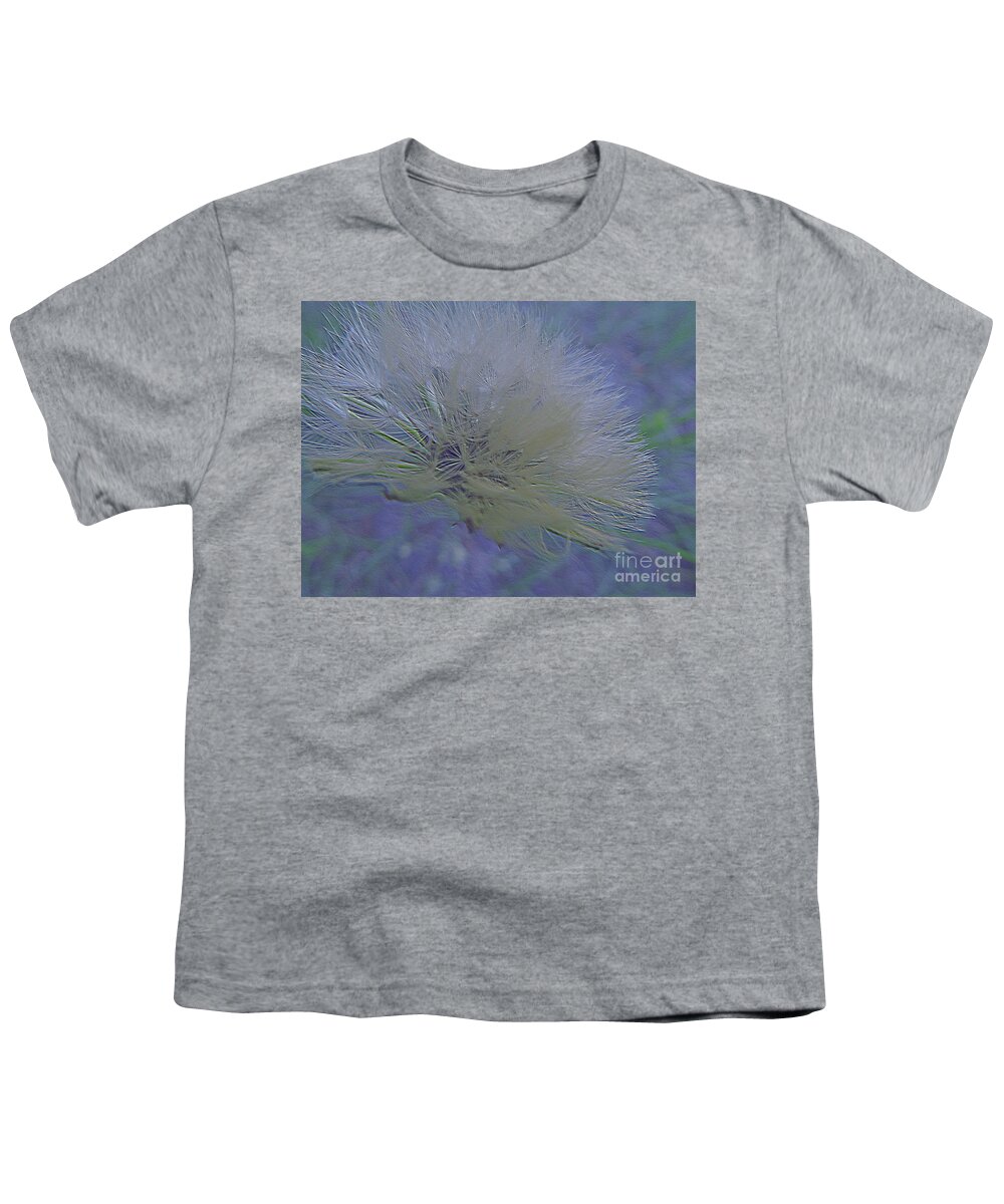 Dandelion Youth T-Shirt featuring the digital art Etched Dandelion by D Hackett
