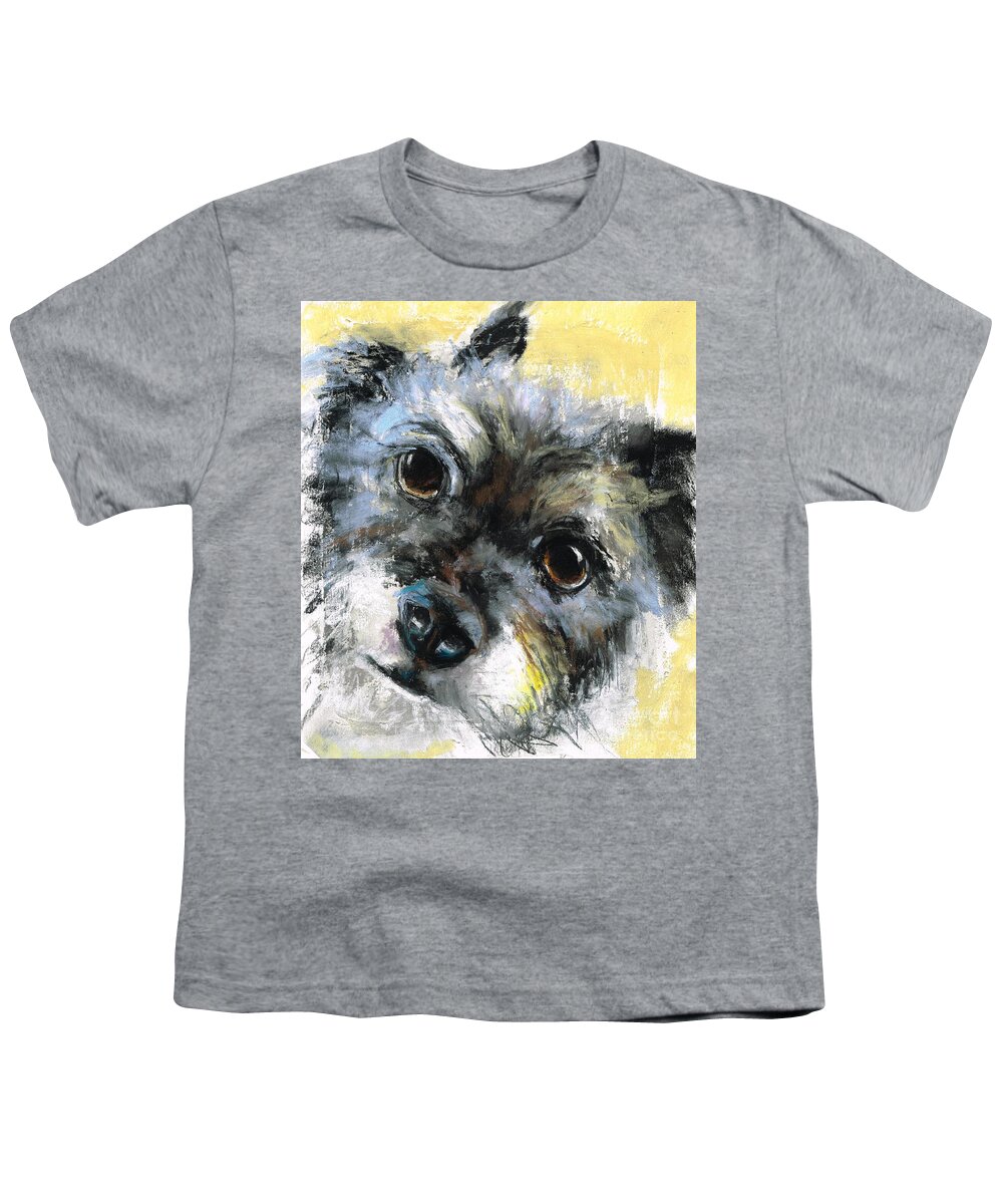 Small Dogs Youth T-Shirt featuring the painting Gunny by Frances Marino