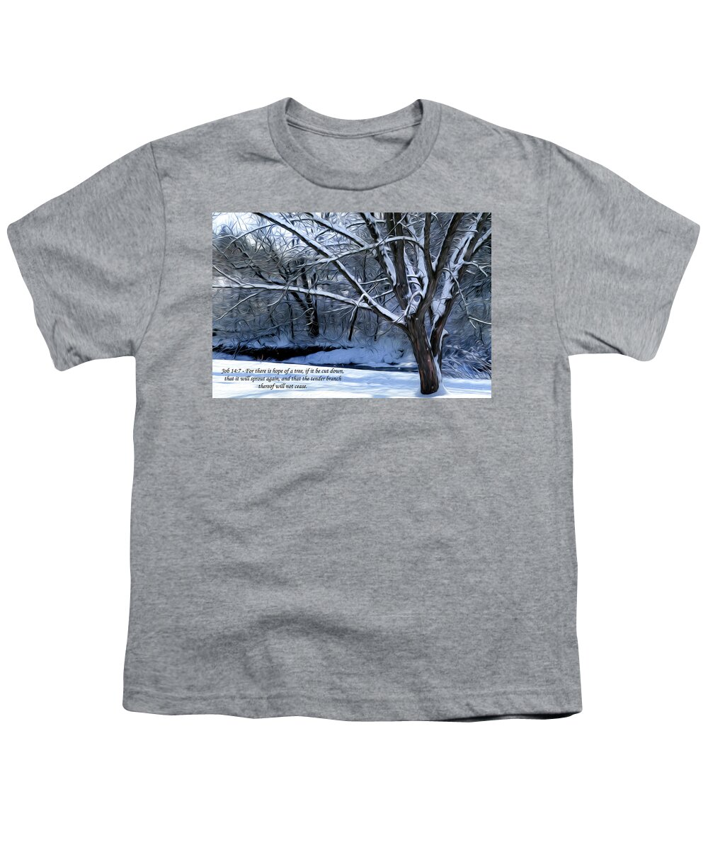 Tree Youth T-Shirt featuring the digital art Hope of a Tree Painting by Sandra J's