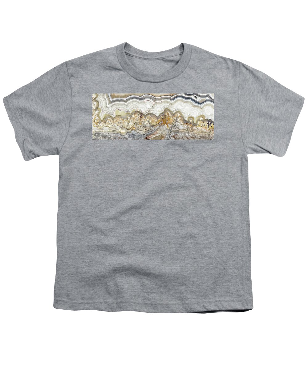 Abstract Youth T-Shirt featuring the photograph Laguna Lace Agate, Macro by Mark Windom