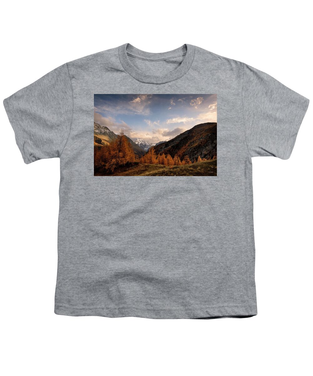 Lake Youth T-Shirt featuring the photograph Le mont Collon by Dominique Dubied