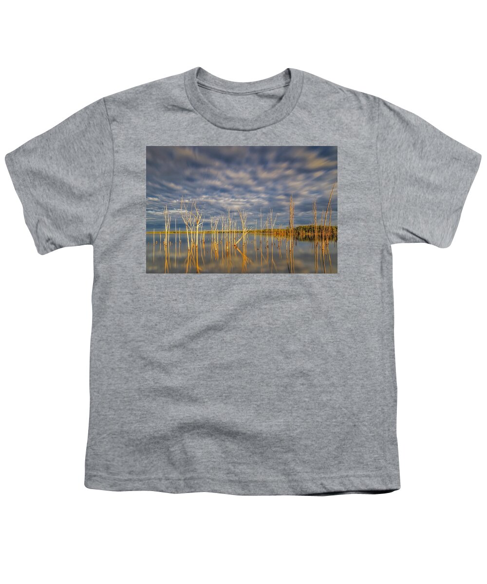 Manasquan Youth T-Shirt featuring the photograph Manasquan Reservoir Sunset by Susan Candelario