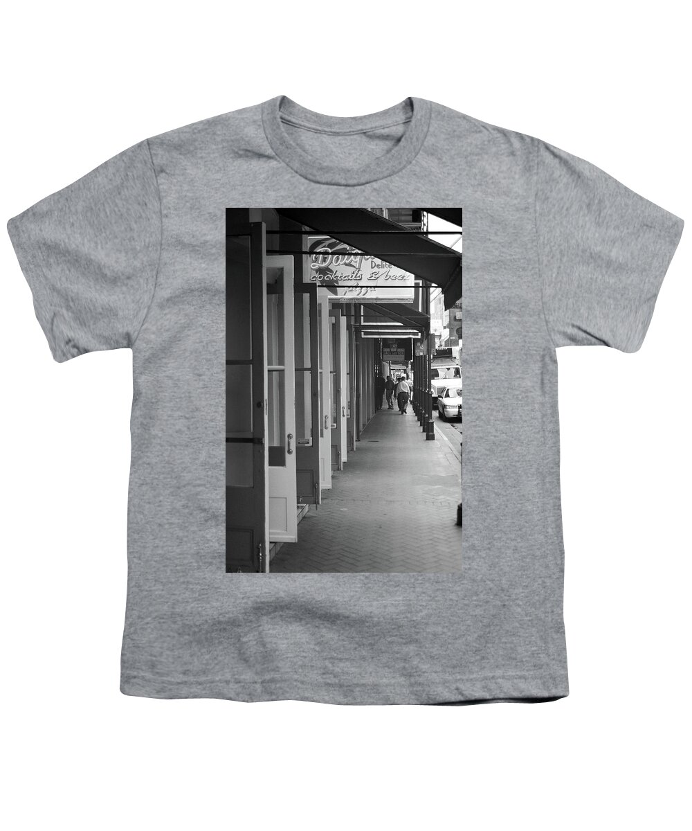 America Youth T-Shirt featuring the photograph New Orleans Doorways 2004 by Frank Romeo