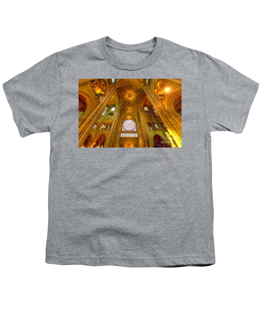 Paris Youth T-Shirt featuring the photograph Notre Dame rose window by Benny Marty