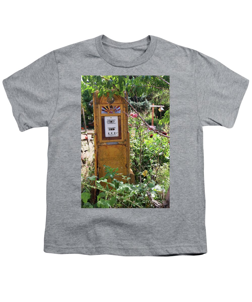 Gasoline Youth T-Shirt featuring the photograph Old Gas Pump by Jeanette French