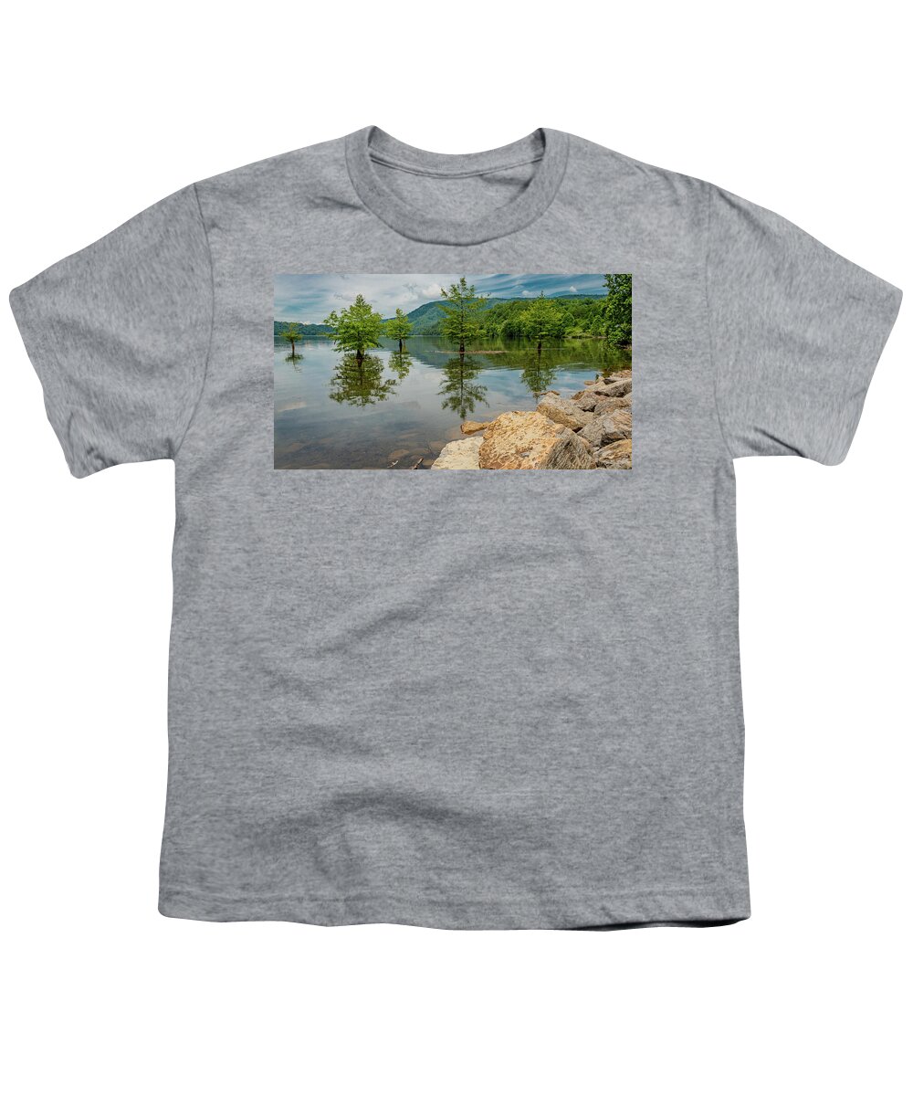 Parksville Lake Youth T-Shirt featuring the photograph Parksville Lake Reflections by Marcy Wielfaert