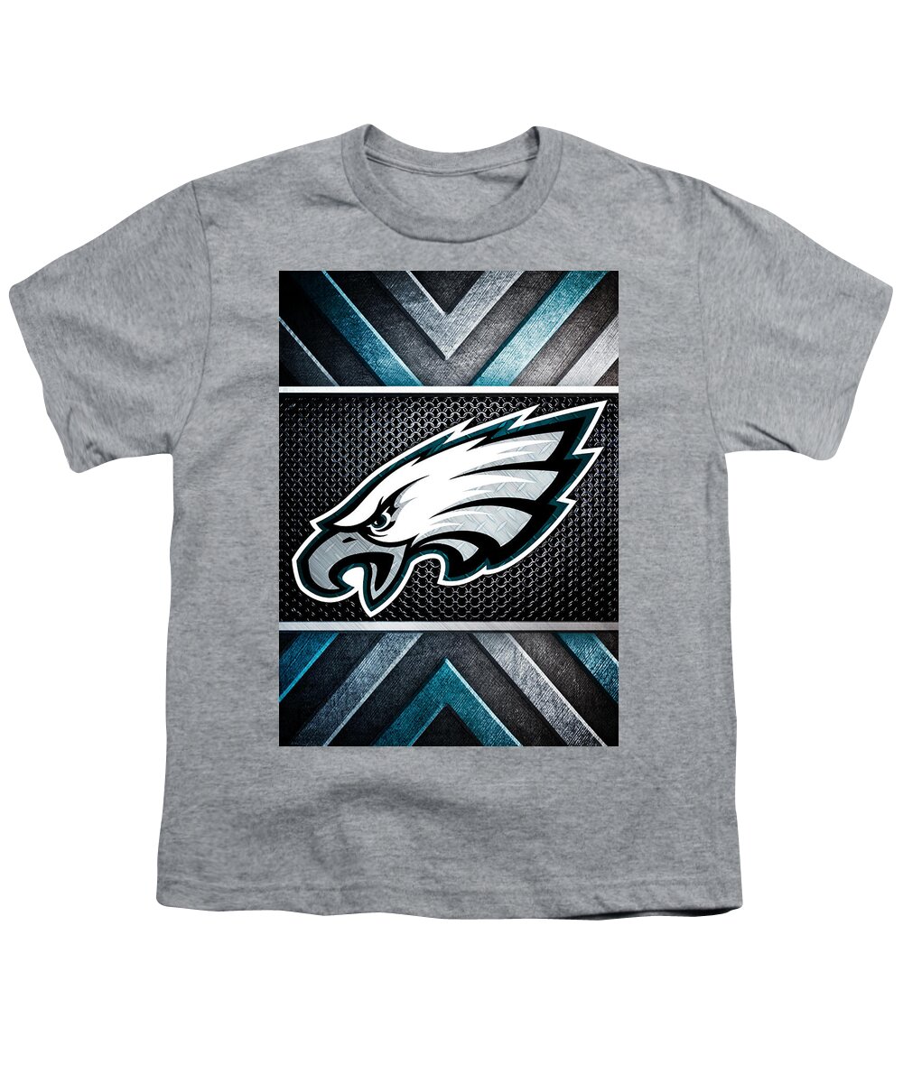 Philadelphia Eagles Logo Art Youth T-Shirt by William Ng - Pixels