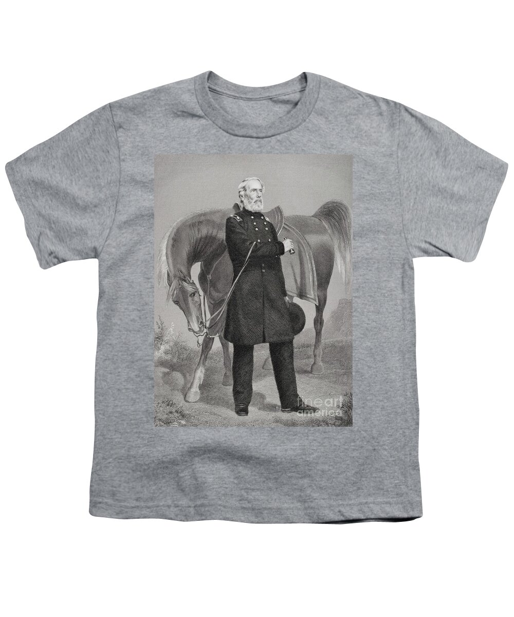 General Youth T-Shirt featuring the painting Portrait Of General Edwin Vose Sumner by Alonzo Chappel