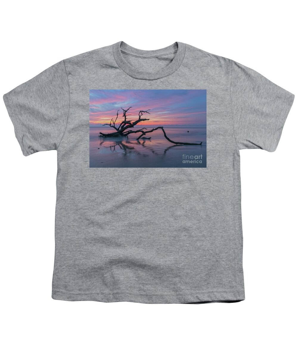 Sunrise Youth T-Shirt featuring the photograph Precious Moment at Driftwood Beach by DB Hayes