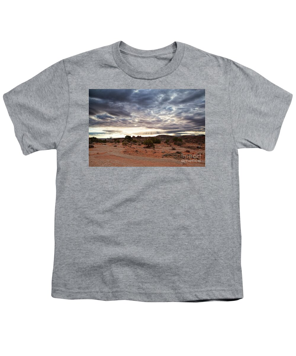 Canyonlands Youth T-Shirt featuring the photograph Rays of Morning by Jim Garrison