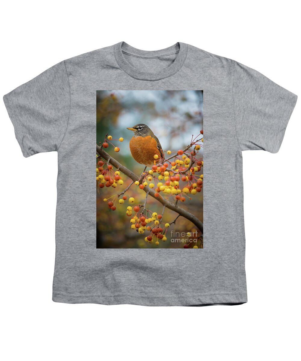 America Youth T-Shirt featuring the photograph Robin by Inge Johnsson