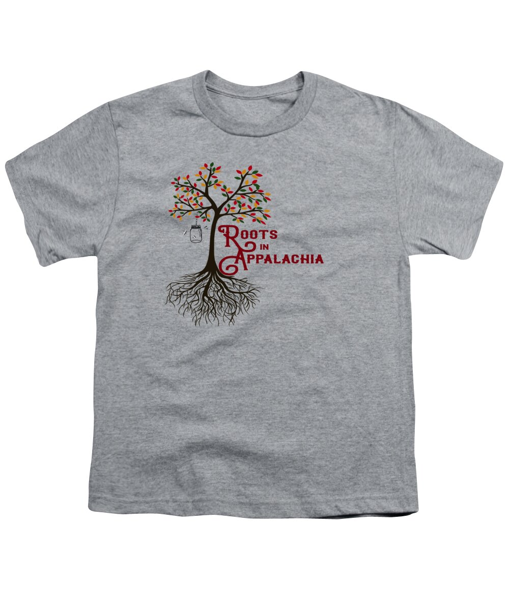 Roots In Appalachia Youth T-Shirt featuring the digital art Roots in Appalachia Lightning Bugs by Heather Applegate