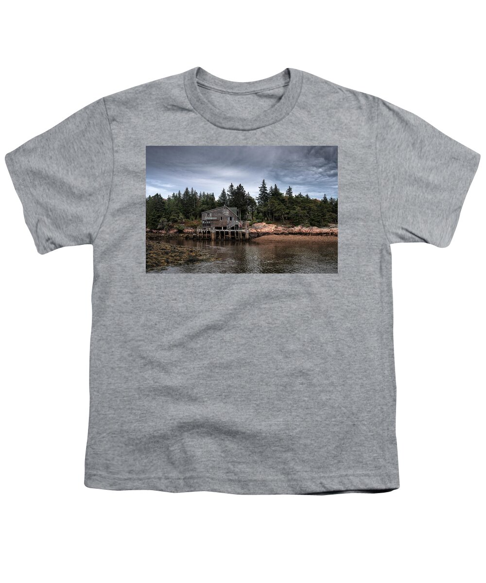 Maine Youth T-Shirt featuring the photograph Schoodic Life by Robert Fawcett