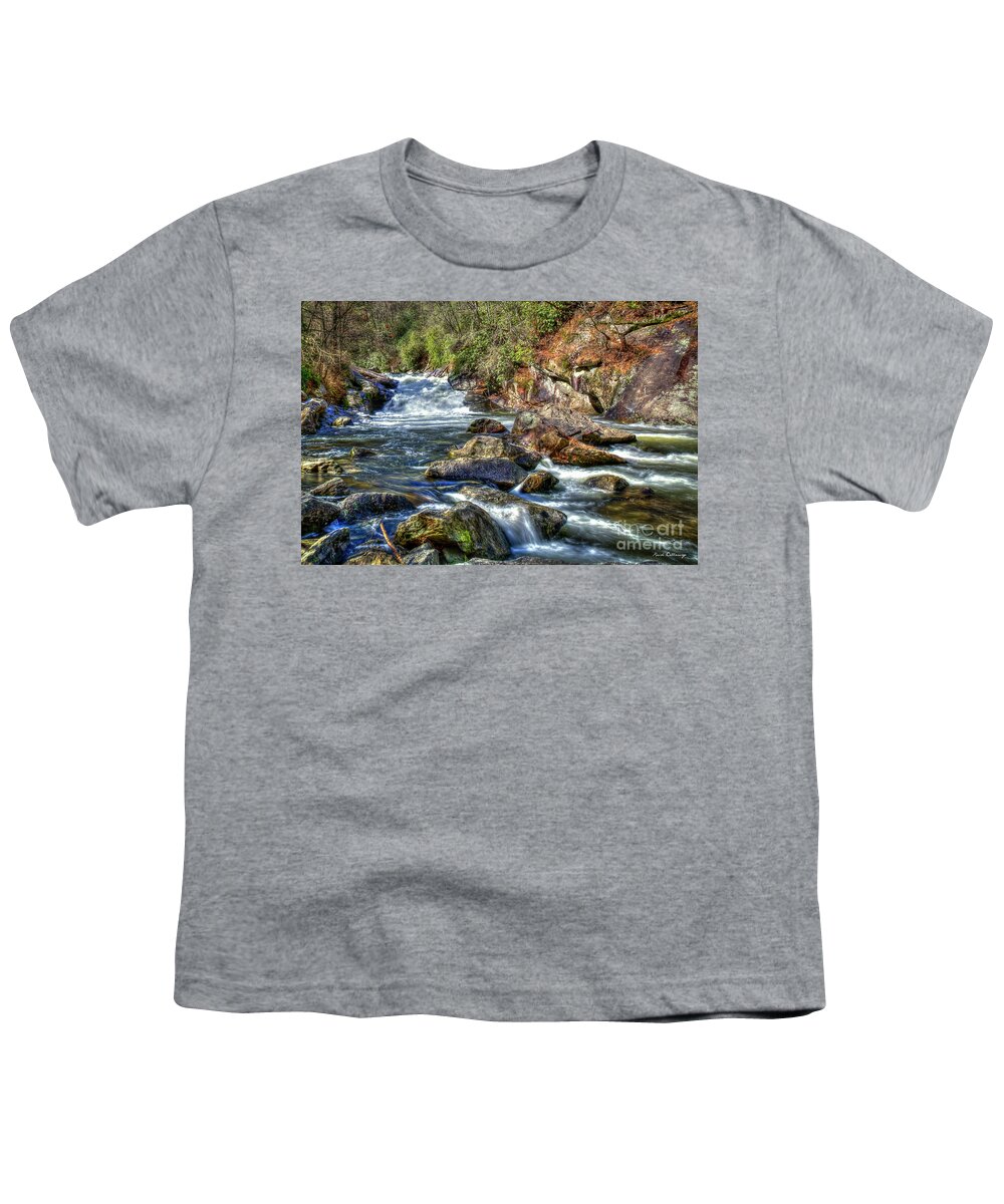 Reid Callaway Splash Youth T-Shirt featuring the photograph Splash Cullasaja River Highlands North Carolina Art by Reid Callaway