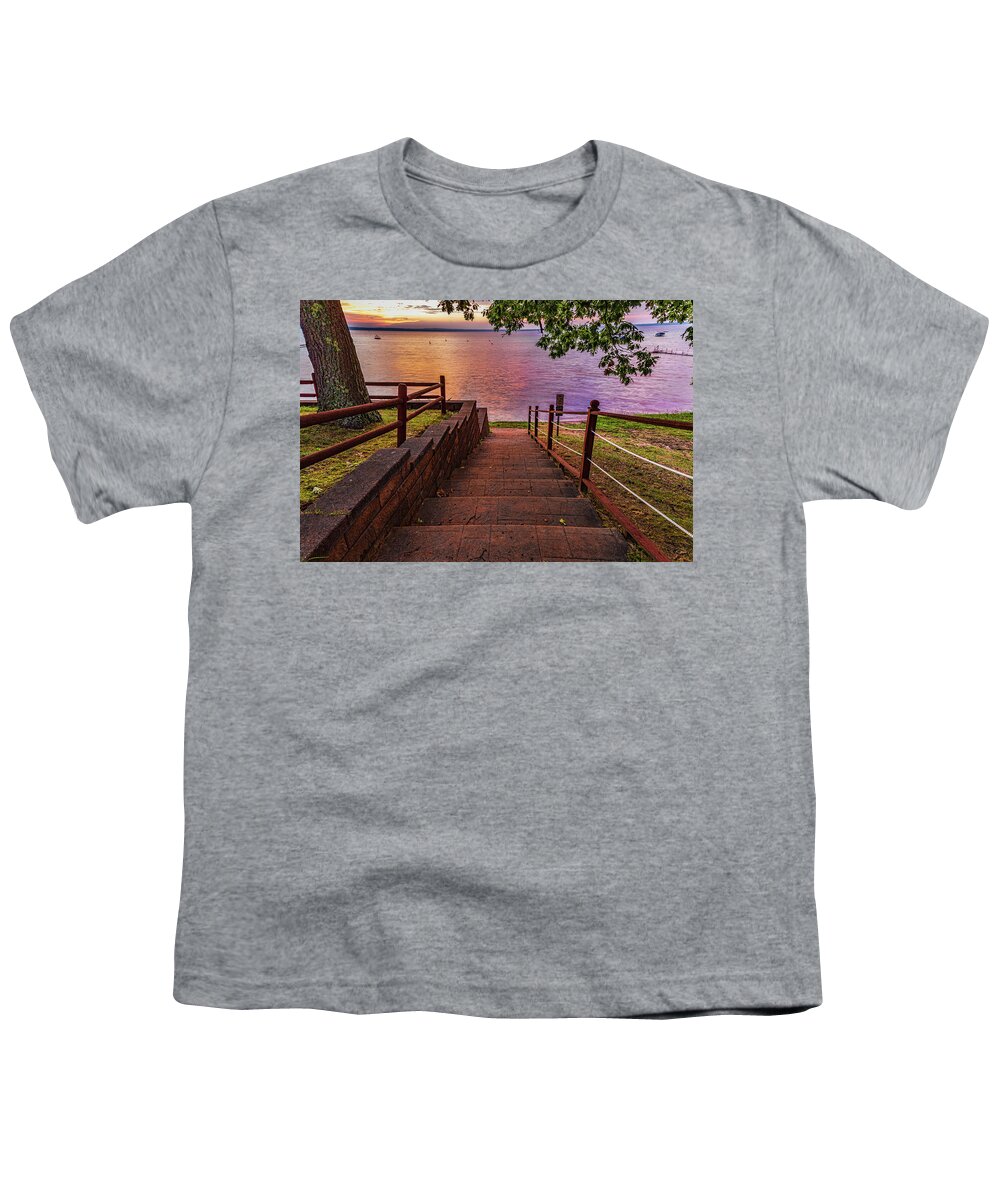 Higgins Lake Youth T-Shirt featuring the photograph Stairway to Heaven by Joe Holley