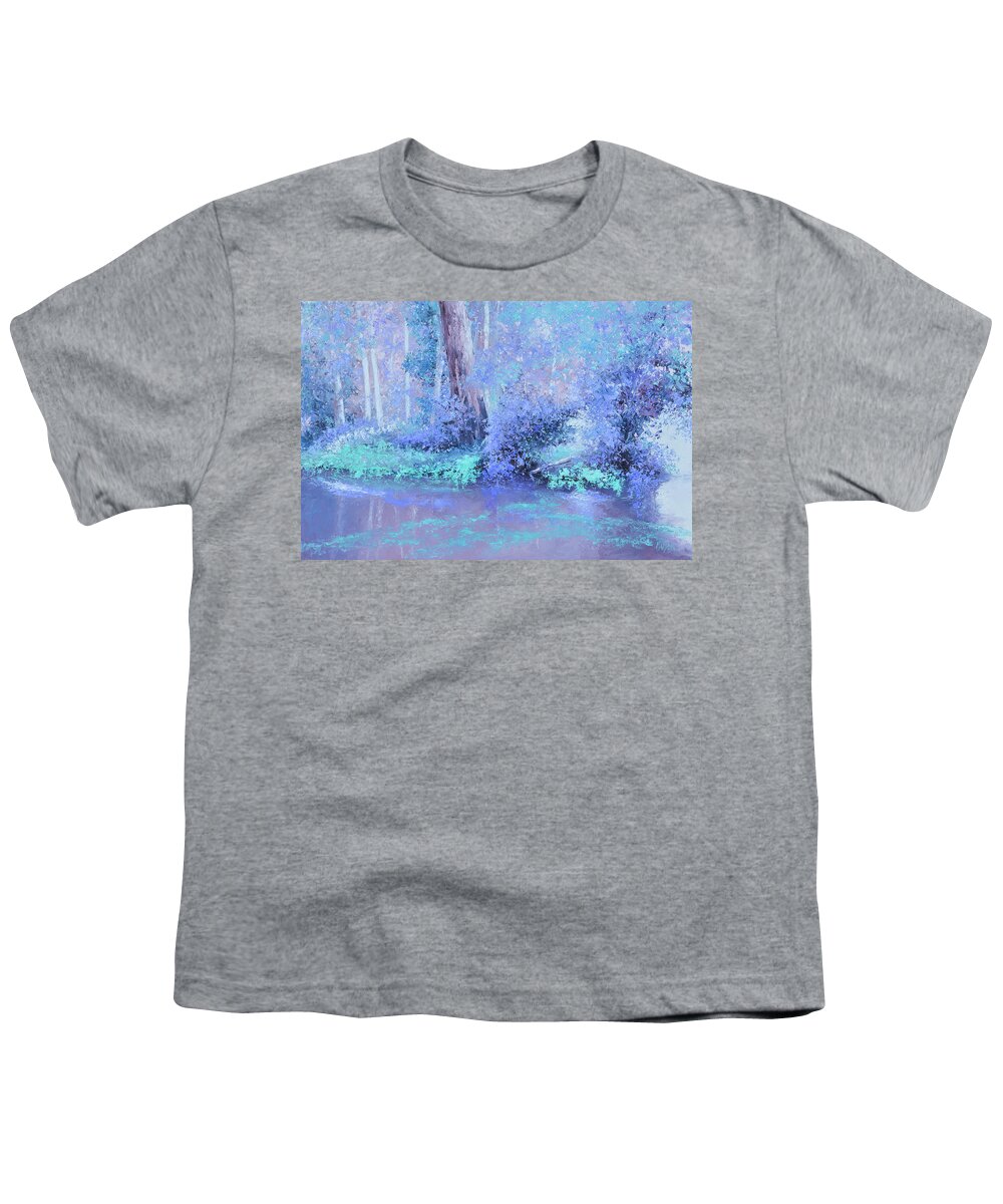 Trees Youth T-Shirt featuring the painting The Forest Whispers by Jan Matson