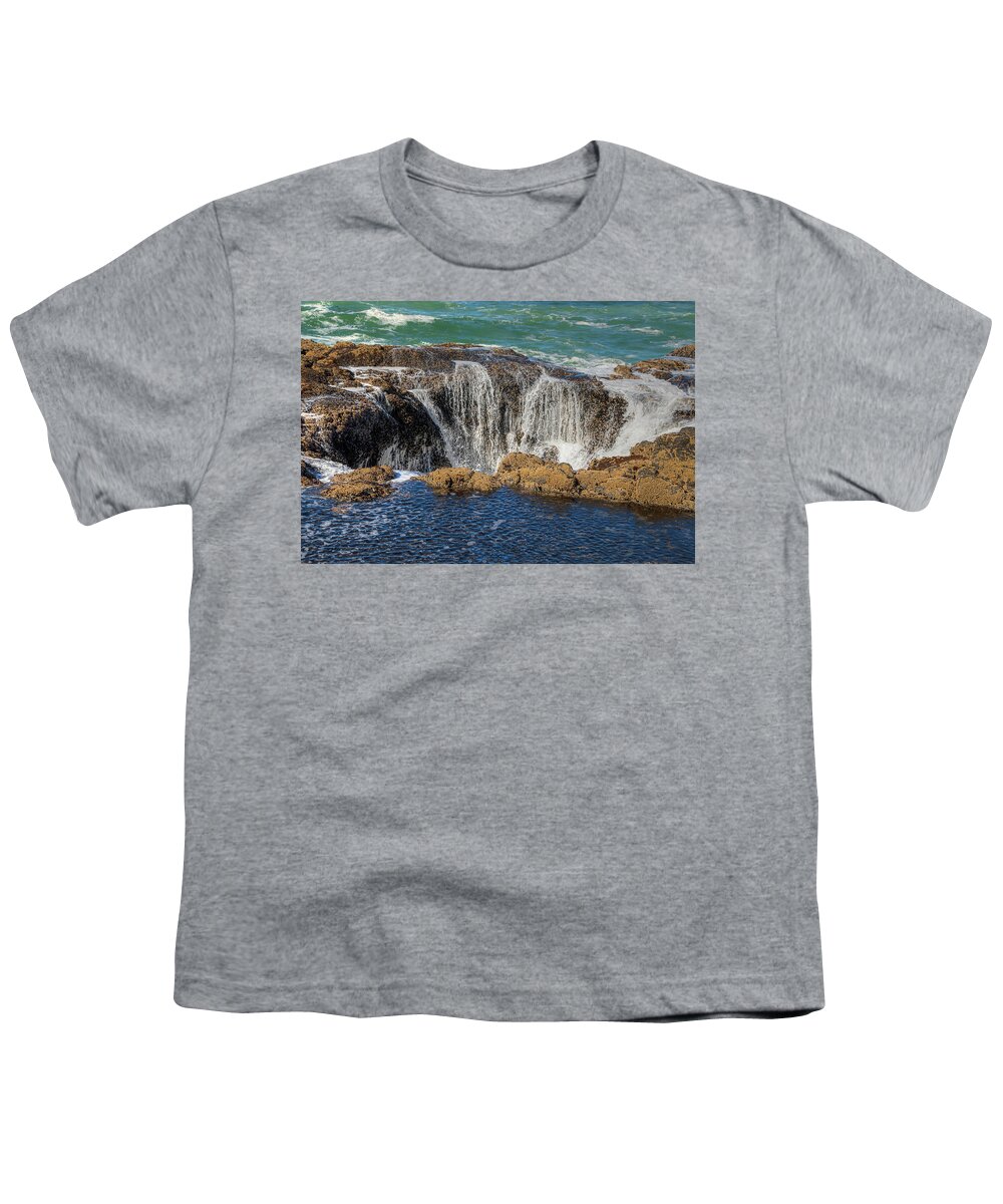 Hole Youth T-Shirt featuring the photograph Thor's Well 0948 by Kristina Rinell