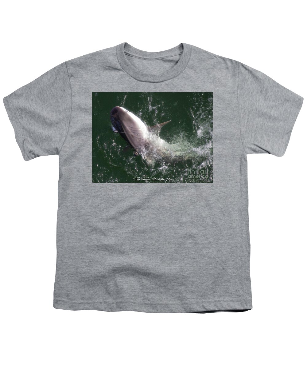 Tiger Shark Youth T-Shirt featuring the photograph Tiger Shark by Ty Shults