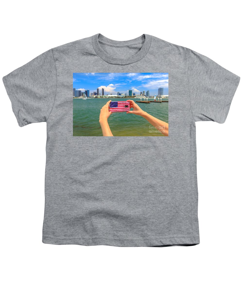 San Diego Youth T-Shirt featuring the photograph Travel in California by Benny Marty