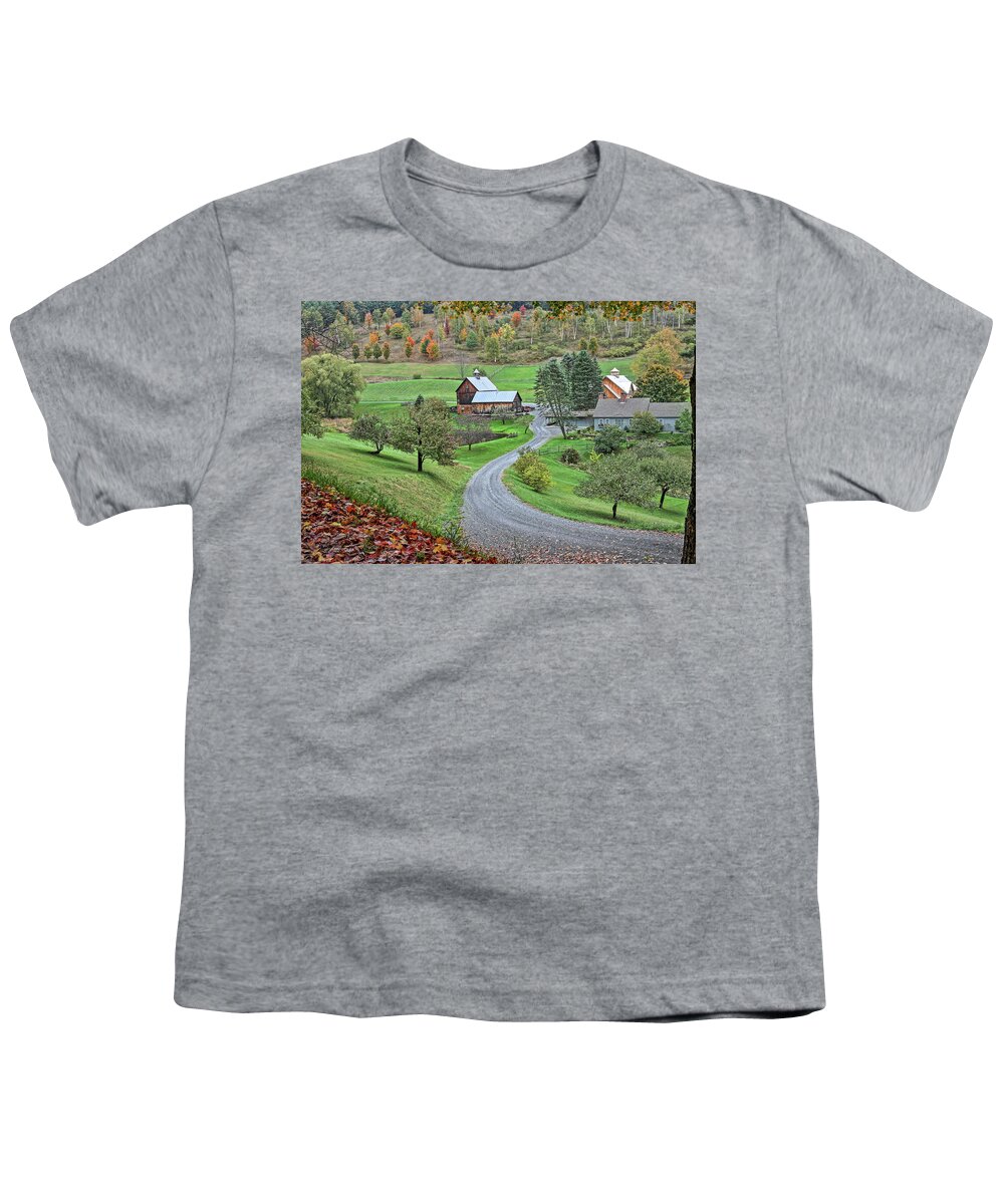 Vermont Youth T-Shirt featuring the photograph Unknown Farm in Fall by Brett Pelletier
