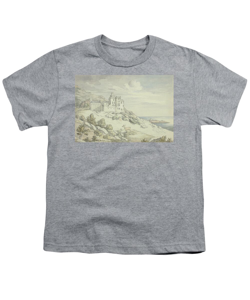 19th Century Art Youth T-Shirt featuring the drawing Victoria Castle by Elizabeth Murray