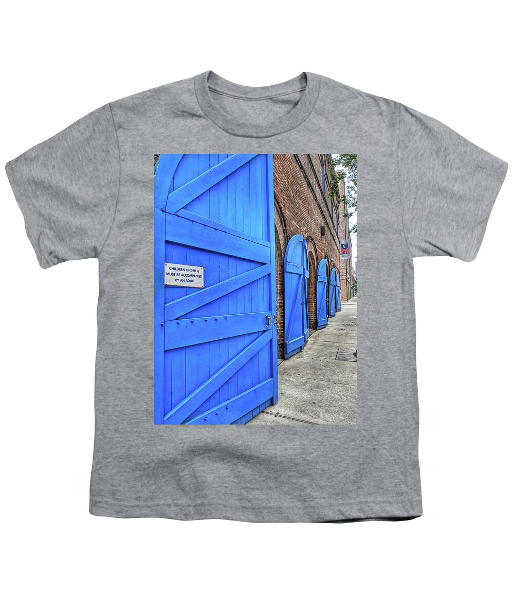 Photograph Youth T-Shirt featuring the photograph Which Blue Door by Portia Olaughlin