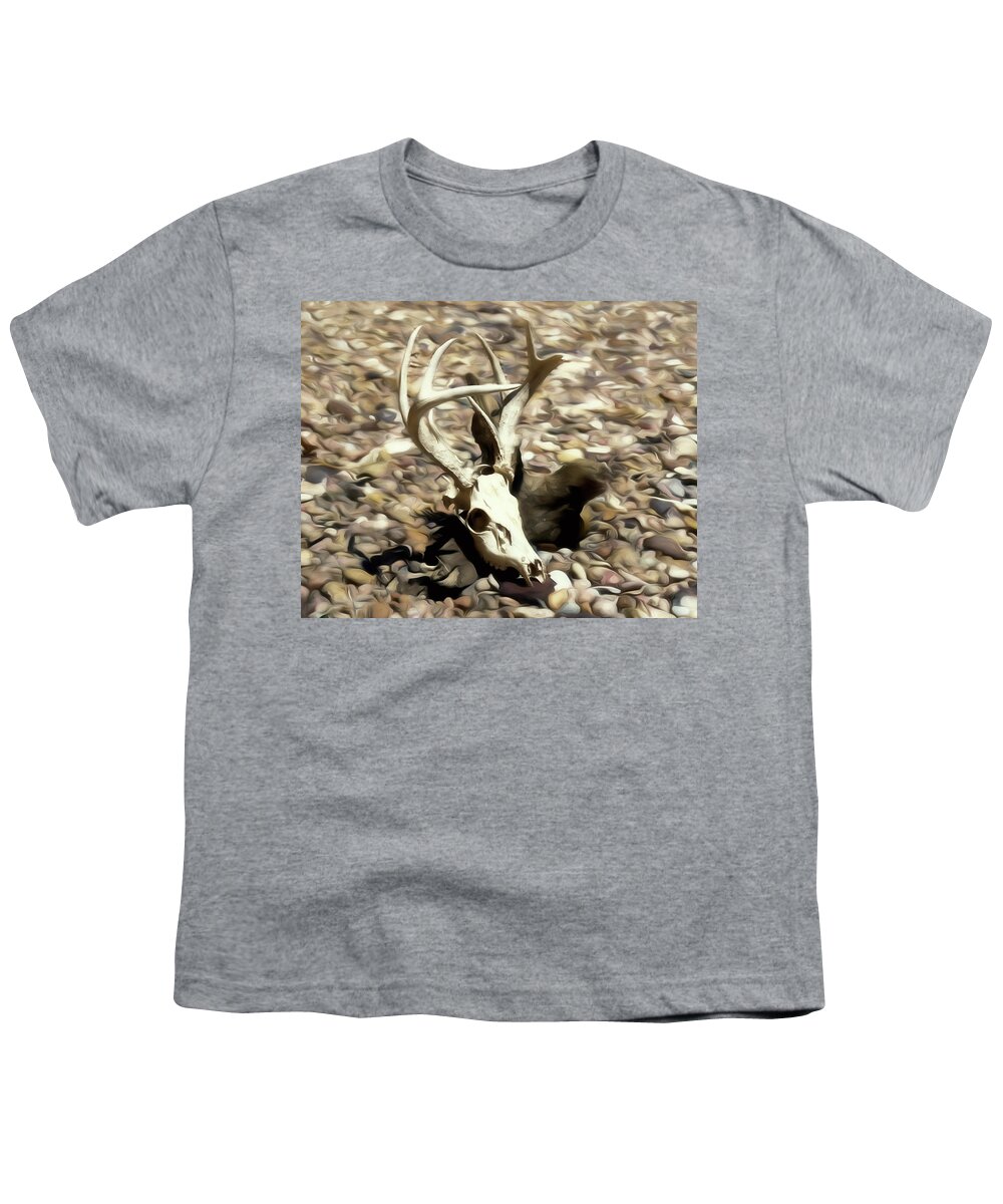 Kansas Youth T-Shirt featuring the photograph White-tail Deer 002 by Rob Graham