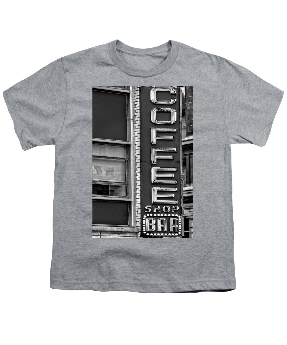 Coffee Shop Bar Youth T-Shirt featuring the photograph Coffee Shop Bar #1 by Susan Candelario