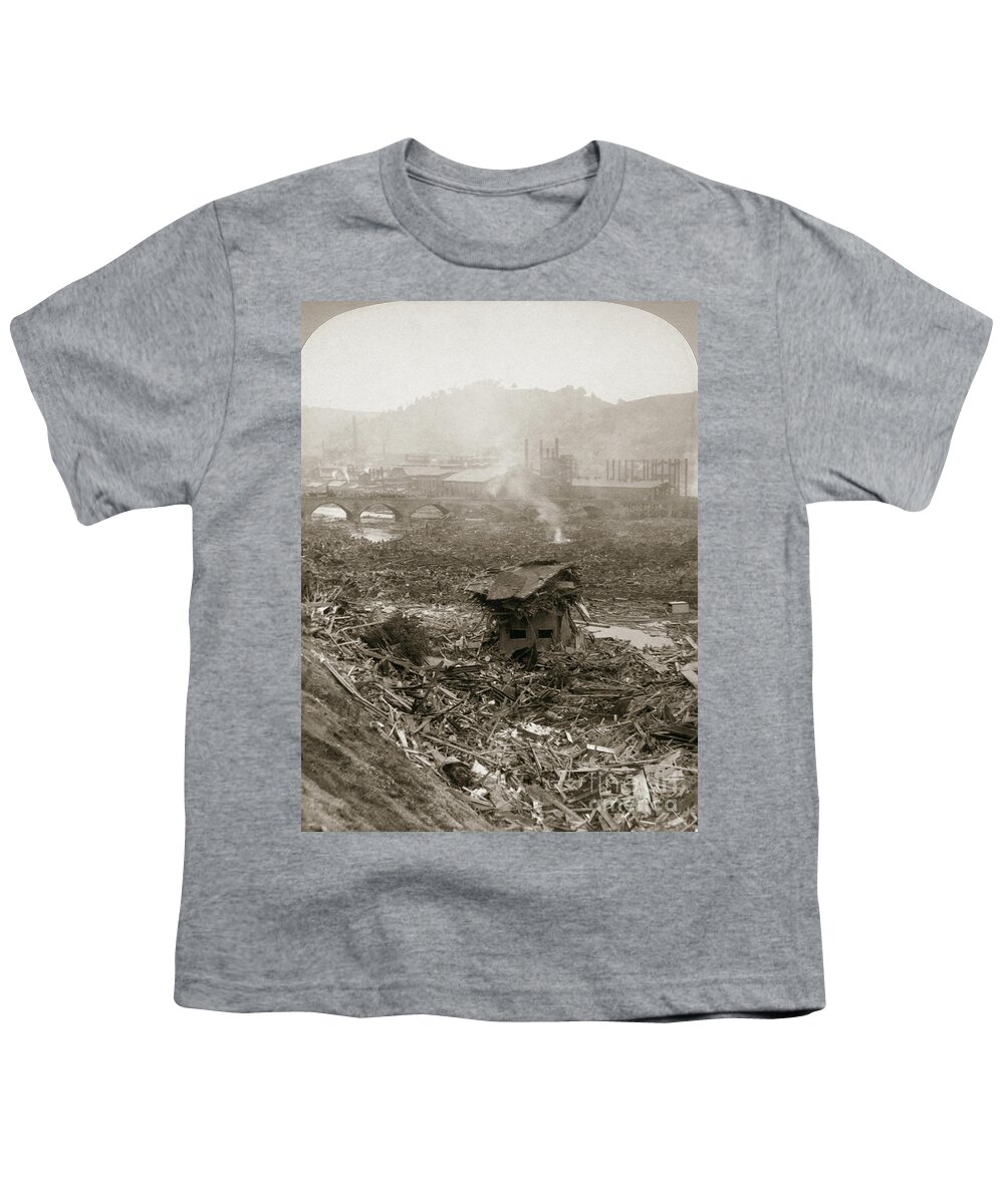 1889 Youth T-Shirt featuring the photograph Johnstown Flood, 1889 #1 by George Barker