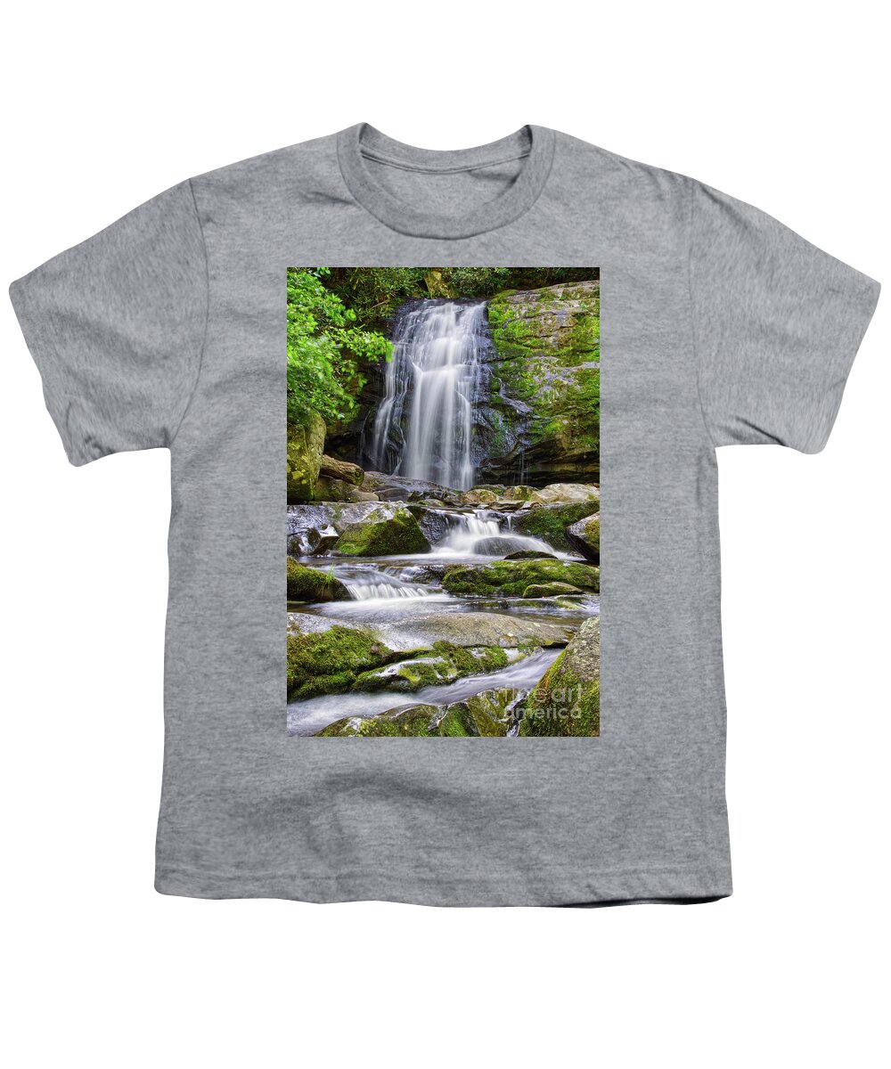 Smoky Mountains Youth T-Shirt featuring the photograph Meigs Falls 9 by Phil Perkins