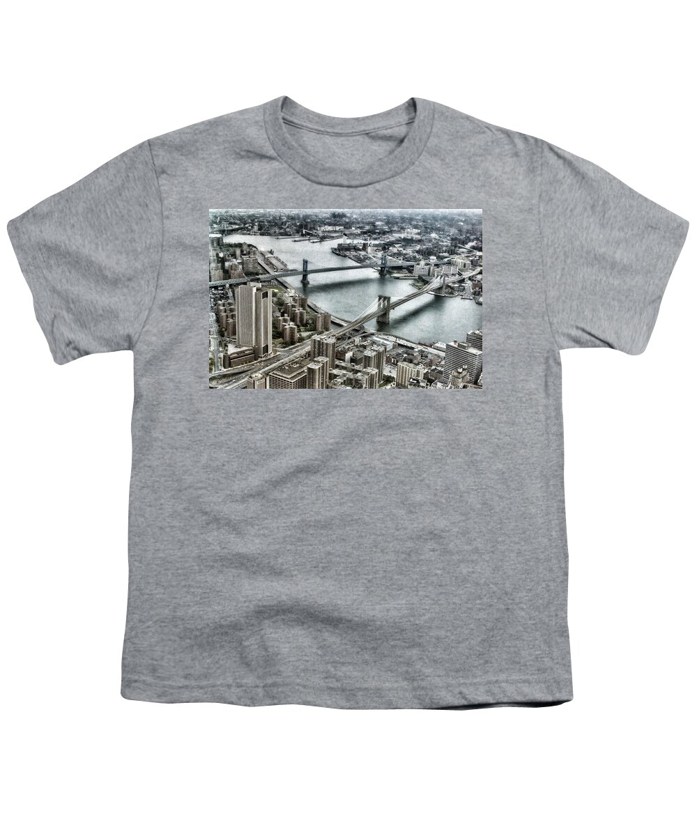2 World Trade Center Youth T-Shirt featuring the photograph 2 World Trade Center View 1984 by Mike Martin