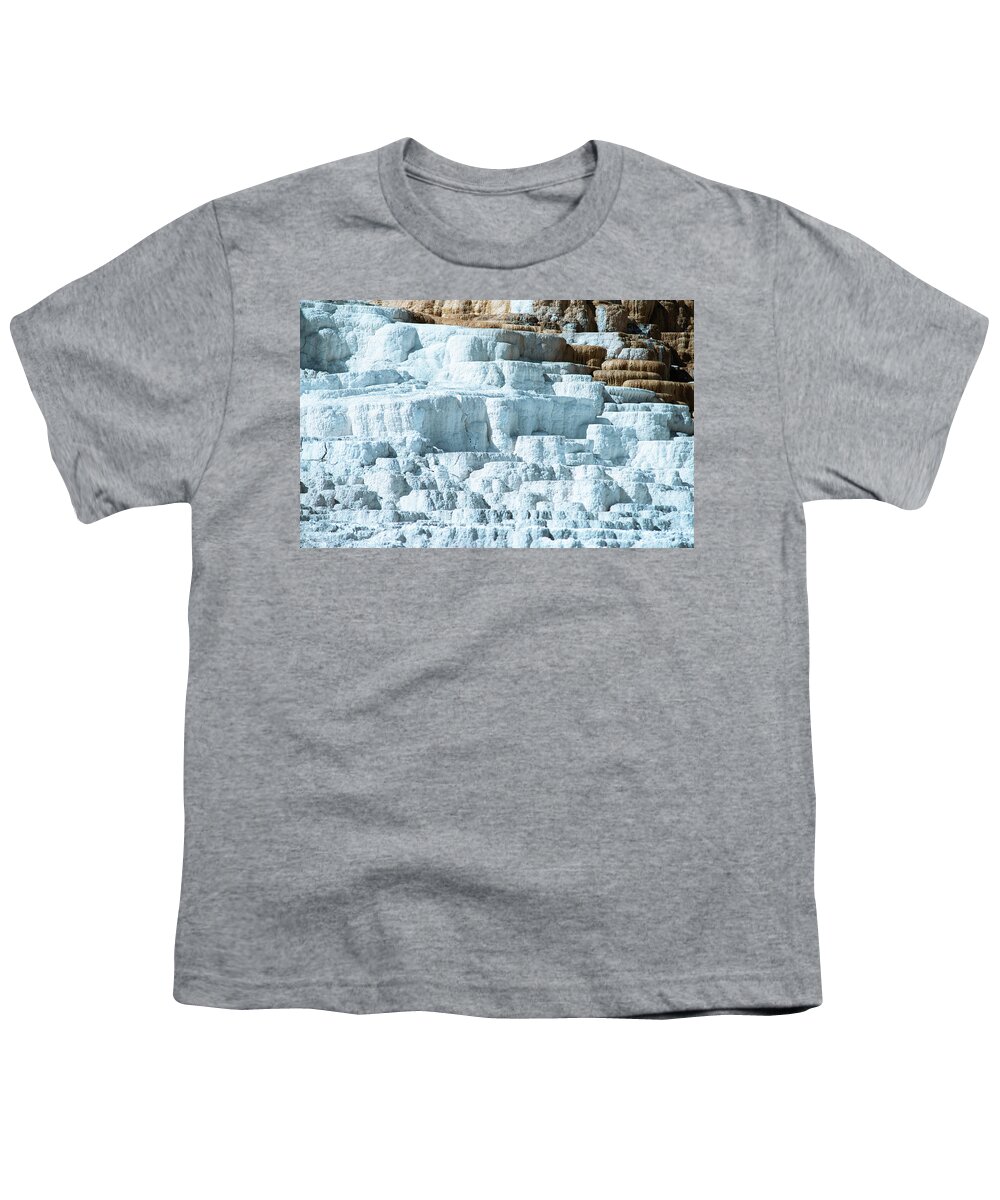  Mountains Youth T-Shirt featuring the photograph Travertine Terraces, Mammoth Hot Springs, Yellowstone #38 by Alex Grichenko