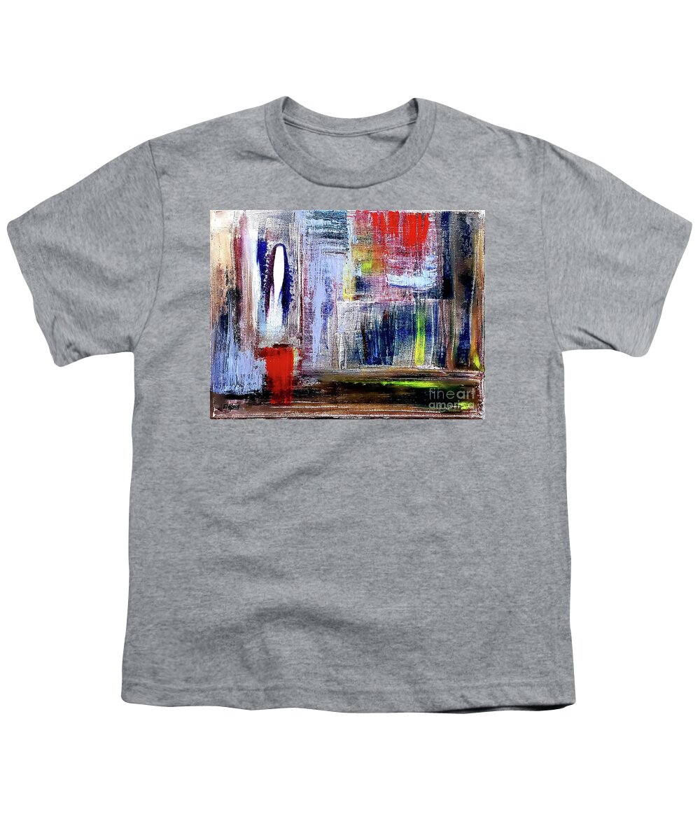 Abstract Youth T-Shirt featuring the painting A Point Of View by Eileen Kelly